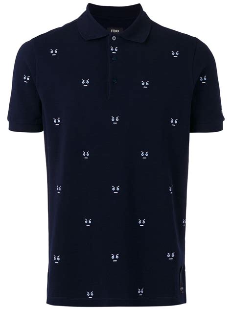 fendi mens polo|fendi embroidered t shirt.